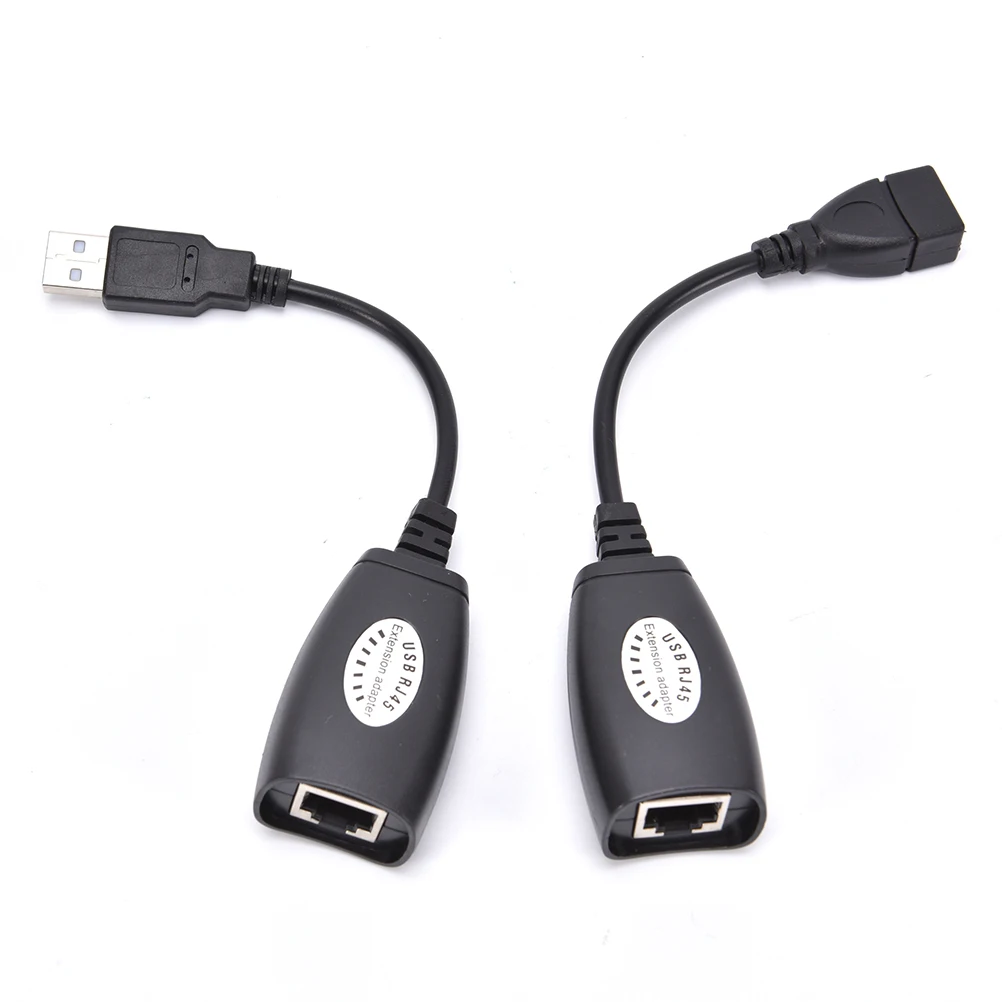 USB To RJ45 Extension Adapter Cable Signal Amplifier Connected With A