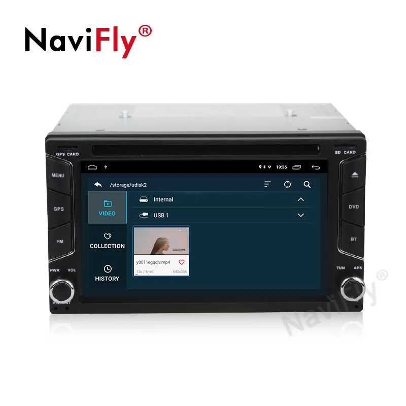 NaviFly 32G ROM 2din автомобильный Радио dvd плеер цифровой сенсорный экран Android9.1