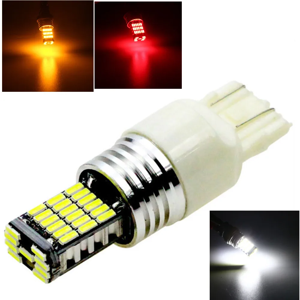 

T20 7440 7443 4014 45 SMD Auto Tail light Cars LED Bulbs Canbus Error Free for Turn Signal Lights Parking Reverse Backup Lamp