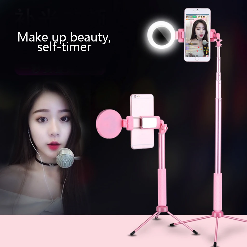 

67inch 170cm Bluetooth Selfie Stick Tripod with Ring Light Selfie Beauty Portrait Fill Lighting for iPhone XS 7plus