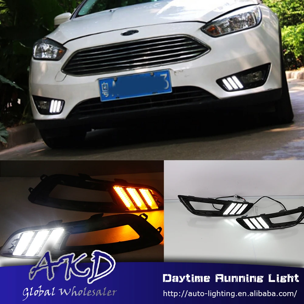 

AKD Car Styling for Ford Focus Mustang LED DRL for New Focus Front Led Drl Running Light Fog Light Parking Accessories