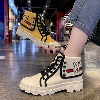 

Canvas shoes 2019 women shoes fashion zipper wedge women sneakers high top solid color ladies shoes woman tenis feminino
