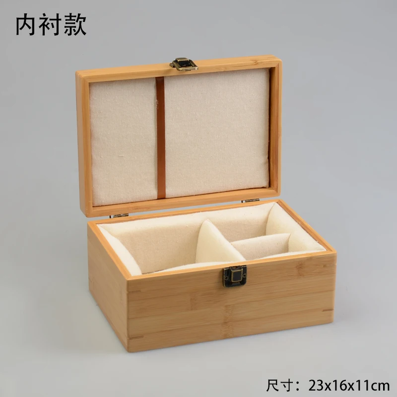 buckle bamboo gift box movable cosmetic organizer storage makeup organizer Traditional Chinese Jewelry Box - Color: A