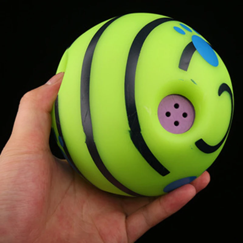 15cm Pet Dogs Cats Playing Ball Wobble Wag Giggle Ball Safe Training Ball With Funny Sound Great Fun Toy Gift For Pet Dog