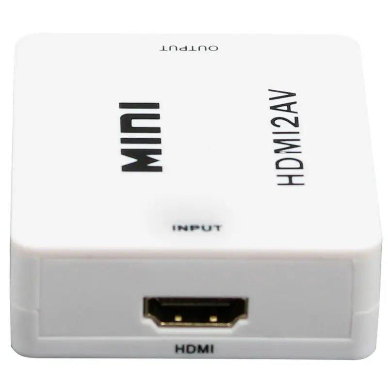 

10 PCS Standard HDMI Interface Mini HD Video Converter Box HD To AV/CVSB Video NTSC PAL Output HDMI To AV Adapter HDMI2AV