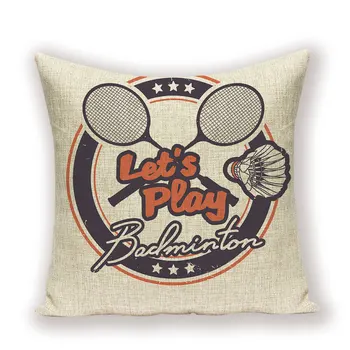 

Play Sports Badminton Cushion Covers Colorful Morocco Decor Pillow Case Square Solid Sofa Cushions Luxury Cushions Cover Cases