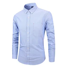 Модная мужская рубашка, мужская рубашка с длинным рукавом, чистый цвет, на пуговицах, с рисунком, большой размер, повседневный Топ, блуза, рубашки, camiseta#32