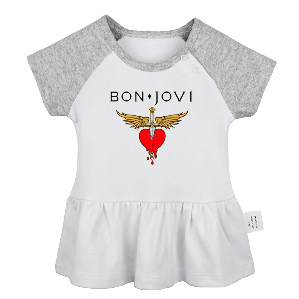 

Guns N' Roses R.E.M Rapid Eye Movement Alternative Rock Band black pink Newborn Baby Girls Dresses Toddler Infant Cotton Clothes