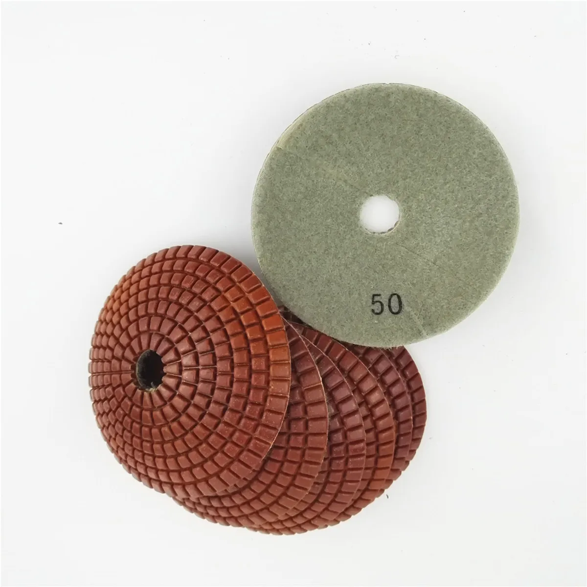 DIATOOL 7pcs Diameter 4 inch/100mm Bowl Shaped Wet Diamond Polishing Pads Diameter 100mm Convex Sanding Disc