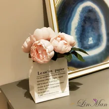 Вечерние декоративные вазы, абстрактные минималистичные Цветочные стеллажи для вазы, скандинавские цветочные орнаменты, бумажная ваза, аксессуары для домашнего хранения