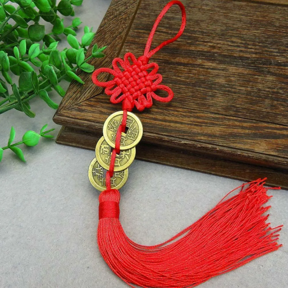 

FengShui Chinese Coins For gGood Luck PROSPERITY PROTECTION Charm Tassel Pendant