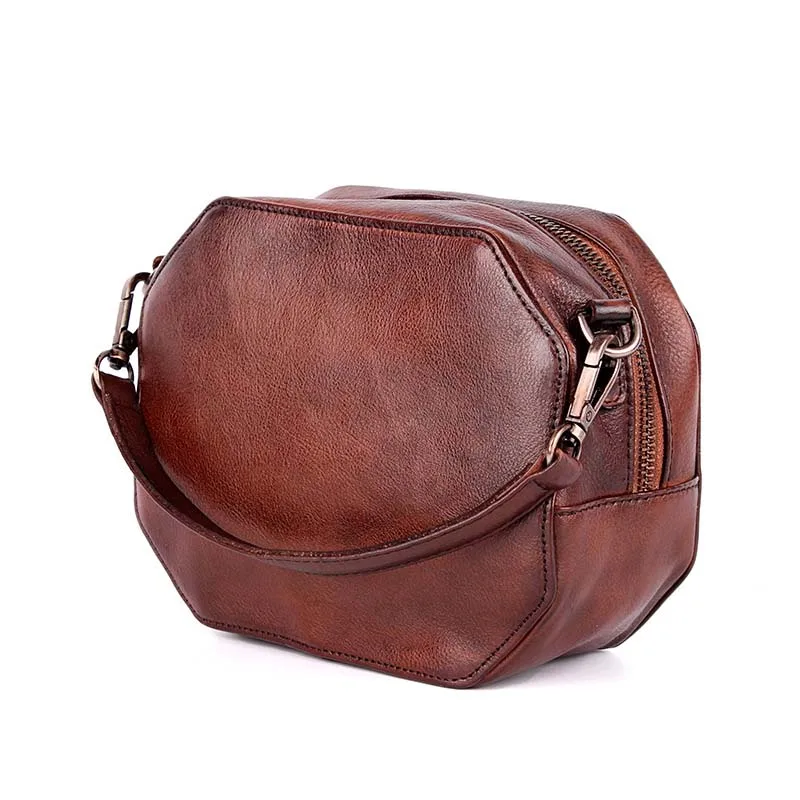 

AETOO 2018 New Retro leisure first layer cowhide leather small square bag Tanned Leather Bag Satchel Handbag