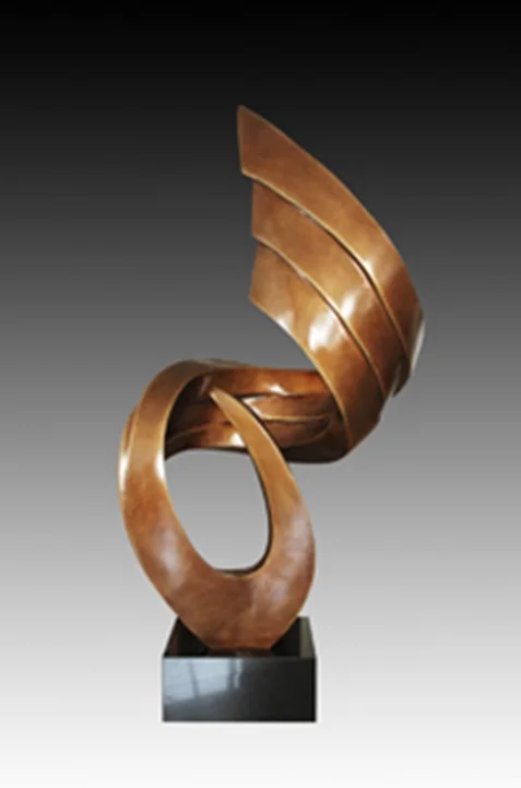 

Europe style abstract Bronze statue wave sculpture outdoor garden park Decoration