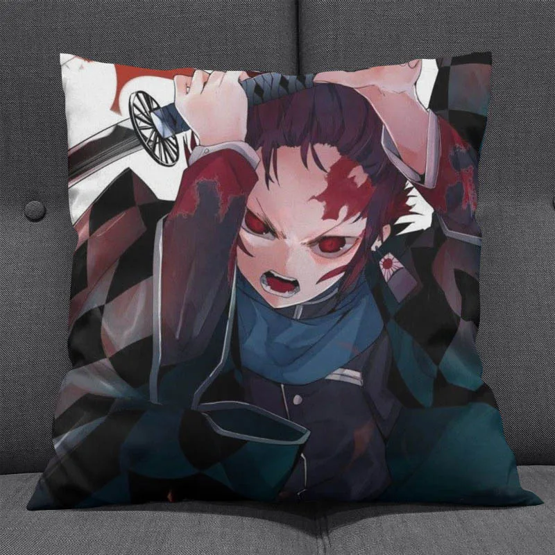 1Pcs Creative Cartoon kimetsu no yaiba Pillow Annie Stuffed Short Plush Office Travel Rest Soft Cushions Home Decor Gift - Цвет: 14