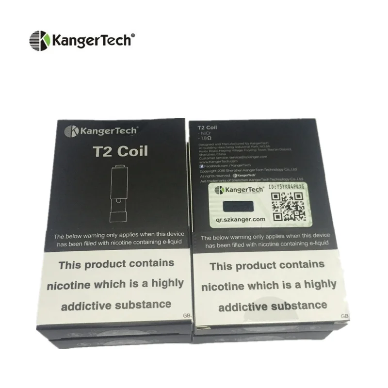 

20pcs Original KangerTech Coil CC Clearomizer T2 Replacement E-cig Coil Head 1.5ohm 1.8ohm coils Head For Kanger T2 Atomizer