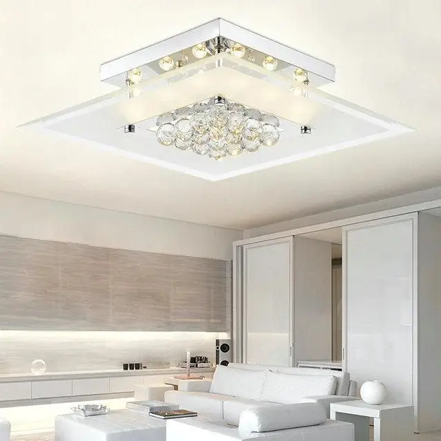 Lamparas de techo moderna de cristal llevà la luz de techo cuadrada luminaras párr sala deco.jpg