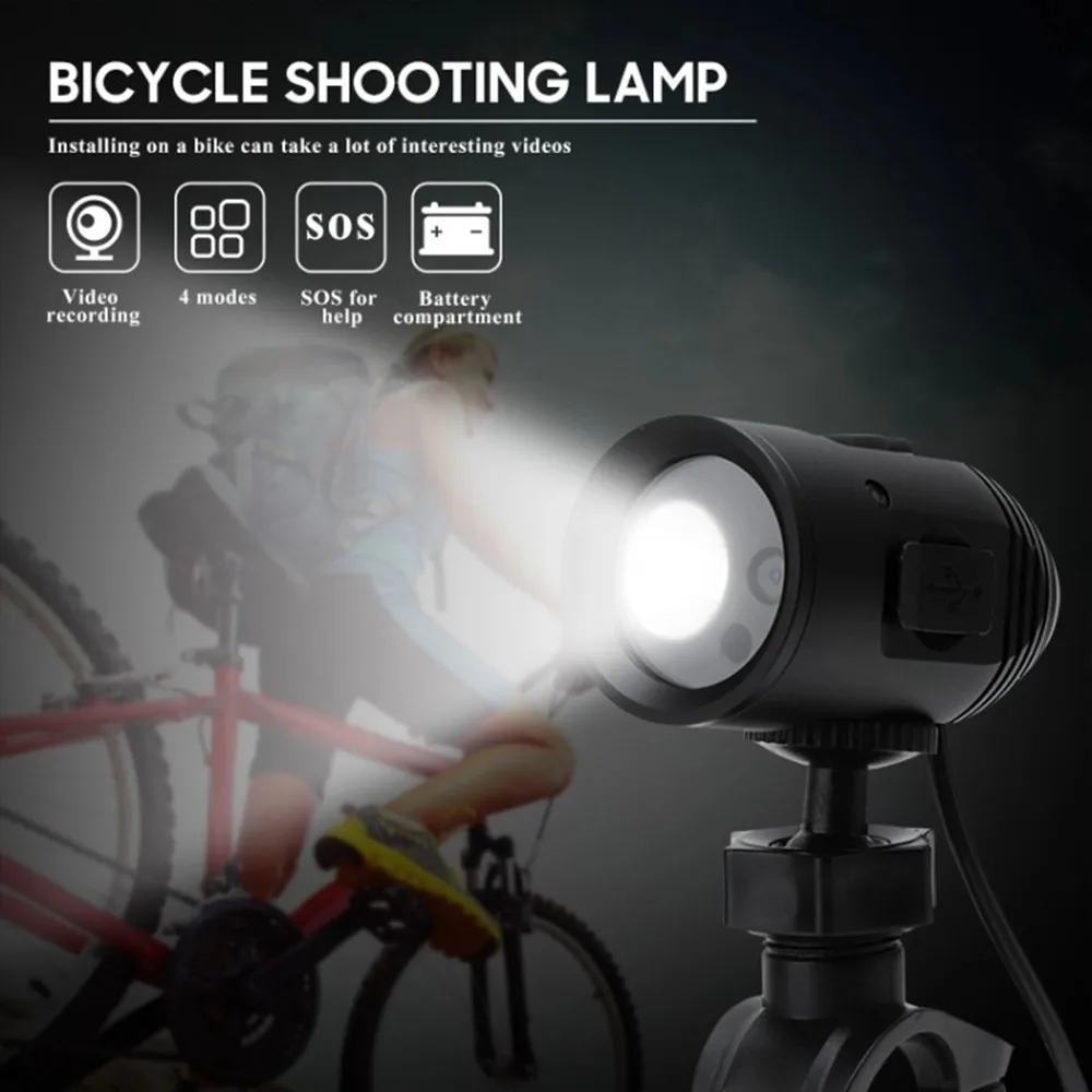 

2019 SHUO LI DE new 720P video flashlight Camera flashlight Bicycle Light bike Light
