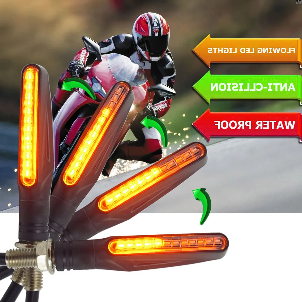 

Universal motorcycle turn signal Lights Flowing intermitentes clignotant moto led FOR suzuki sv 1000 benelli trk xt660 cb400