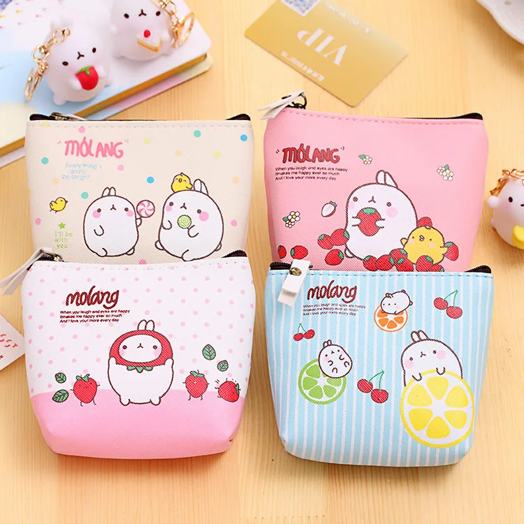 

New Cute Cartoon Women Small Coin Purse Korean Style PU Leather Money Packet Ladies Clutch Key Bag Card Holder Wallets