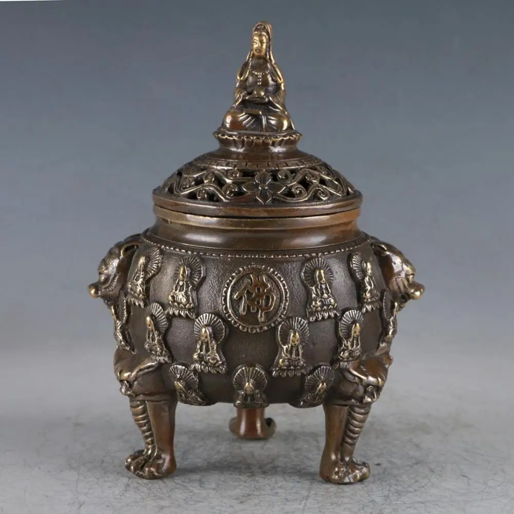 Chinese Exquisite Brass Buddha Incense Burner Made During The Daming Xuande | Дом и сад
