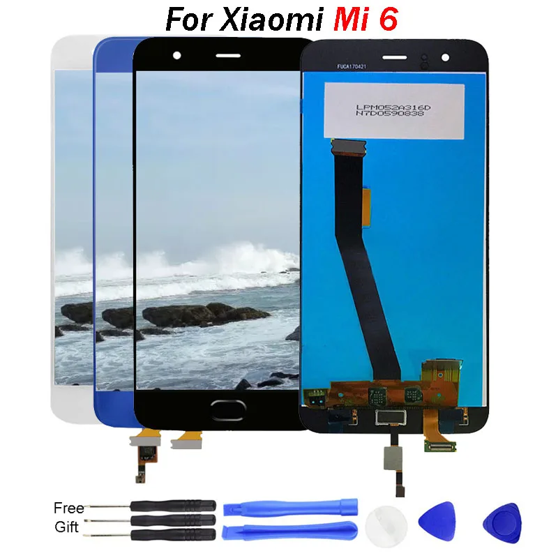 

For XIAOMI Mi 6 LCD Display Touch Screen Replacement With Fingerprint Sensor Original Display For Xiaomi Mi6 Display Repair Part