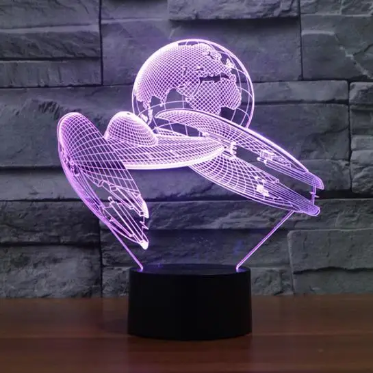

Space Shuttle 3D Light LED USB Lamp Remote Touch Switch 3D Decorations Table Lamp LED Bedroom Night Lights As Gift Toy