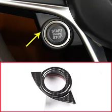 Углеродного волокна Стиль для Alfa Romeo Giulia стельвио 2017 ABS Матовый Хром Интерьер запуска двигателя остановить чехол отделкой автомобильные аксессуары