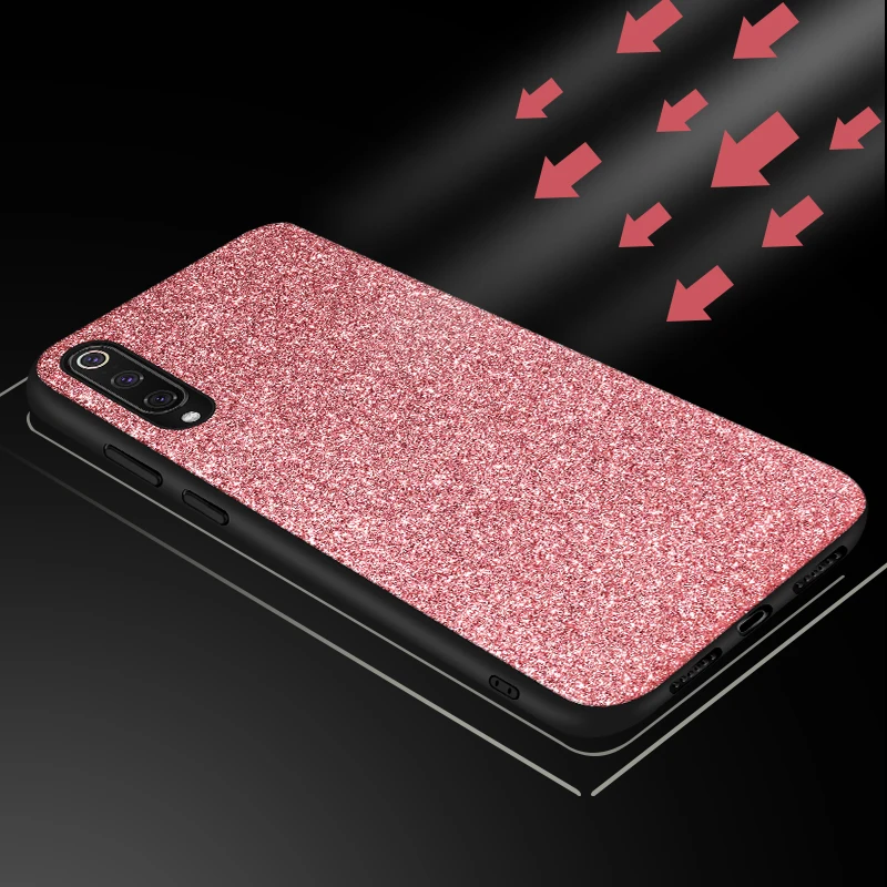 Xiaomi mi 9se Flash powder Mobile Phone Shell TPU soft rubber edge 8 9 8se phone case |