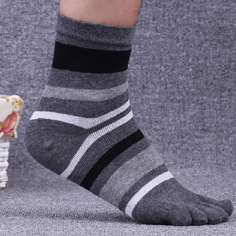 Мужские хлопковые носки с пальцами деловые Повседневные носки с пятью пальцами высококачественные дышащие дезодорант щиколотка носки