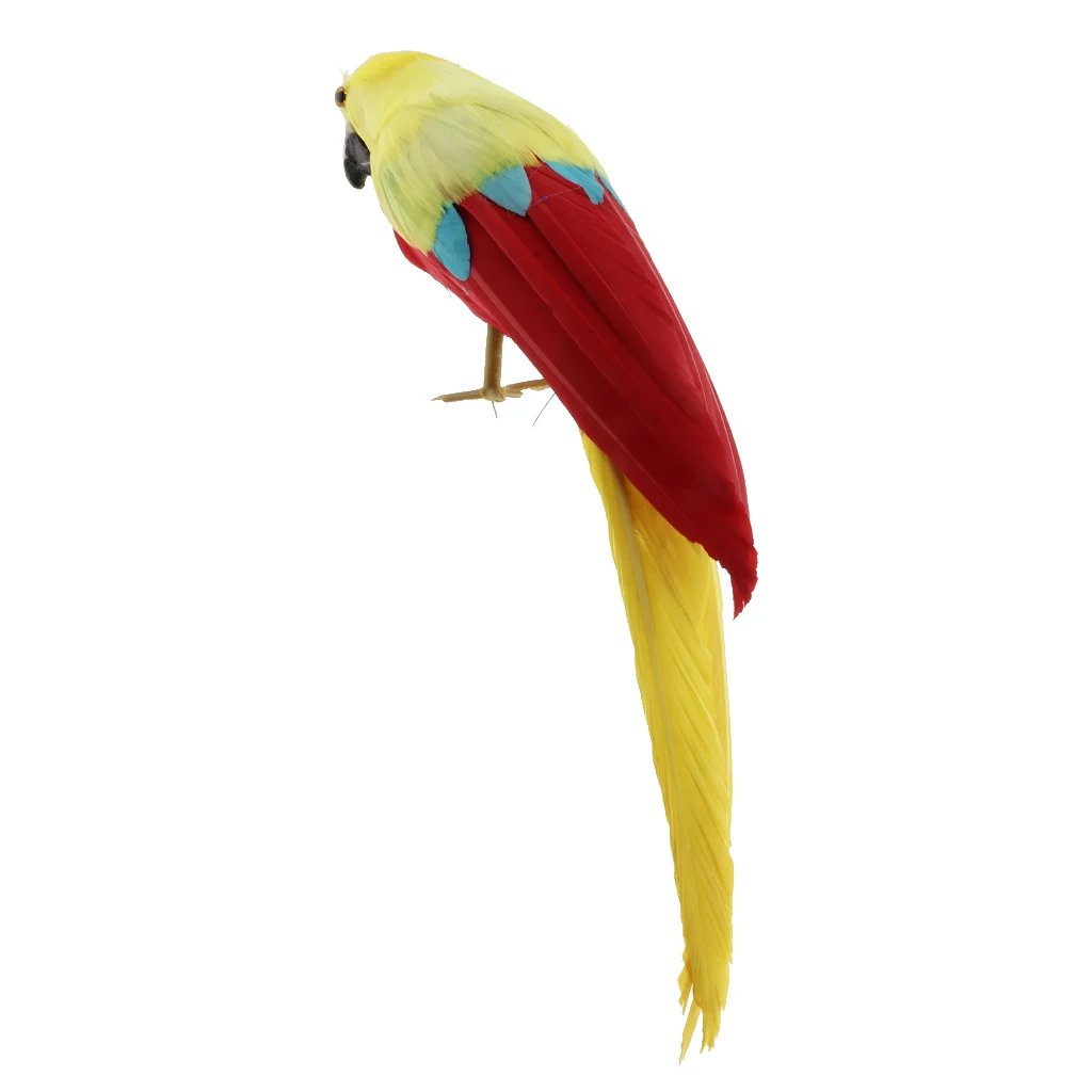 Simulation Parrot Model Artificial Feather Bird Animal Figurine Home Garden Sculptures Yard Law Ornament Decor Fancy Dress Party