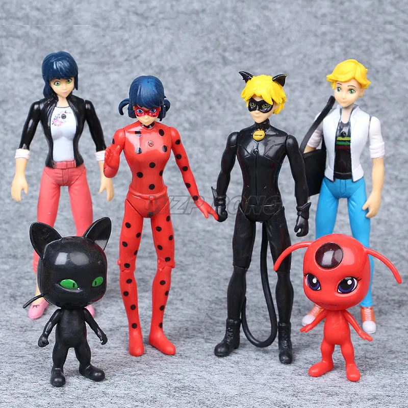 Zag Heroez Miraculous 4 Doll Set Ladybug Cat Noir Adrien