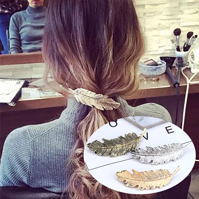 

Fashion Simple Retro Personality Spring Feather Ponytail Female Hairpin Jewelry Gift Selection Multicolor Optional Direct Sales