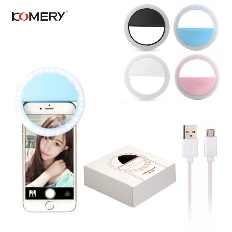 Universal Selfie LED Ring Light Portable Mobile font b Phone b font Flash LEDS Selfie Luminous