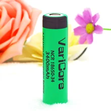 VariCore – batterie Rechargeable au Lithium pour lampe de poche, 100%, NCR18650-34, 3.7 v, 3400 mAh, 18650