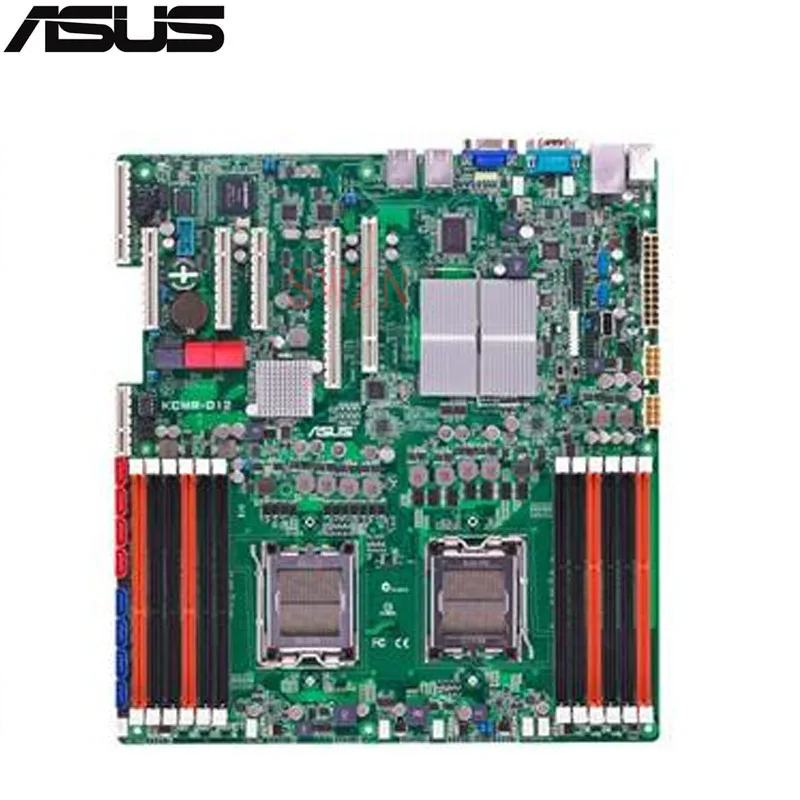 

original Used Server motherboard For Asus KCMR-D12 Socket C32 Maximum 12*DDR3 128GB 6xSATAII ATX