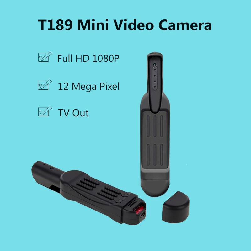 Full HD 1080p мини Камера T189 ручка голос Регистраторы цифрового видео Портативный ТВ Out