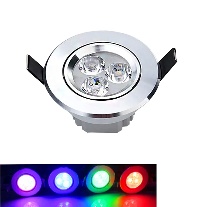 

Led Dimmable Downlight RGB Spot light AC 85-265v 3w Recessed Cabinet Wall Spot ceiling Lamp For Living Room Home Lighting