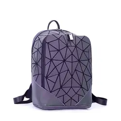 Новинка 2019 года световой нерегулярные треугольники рюкзак с пайетками для женщин модный рюкзак женский Backbag корейский