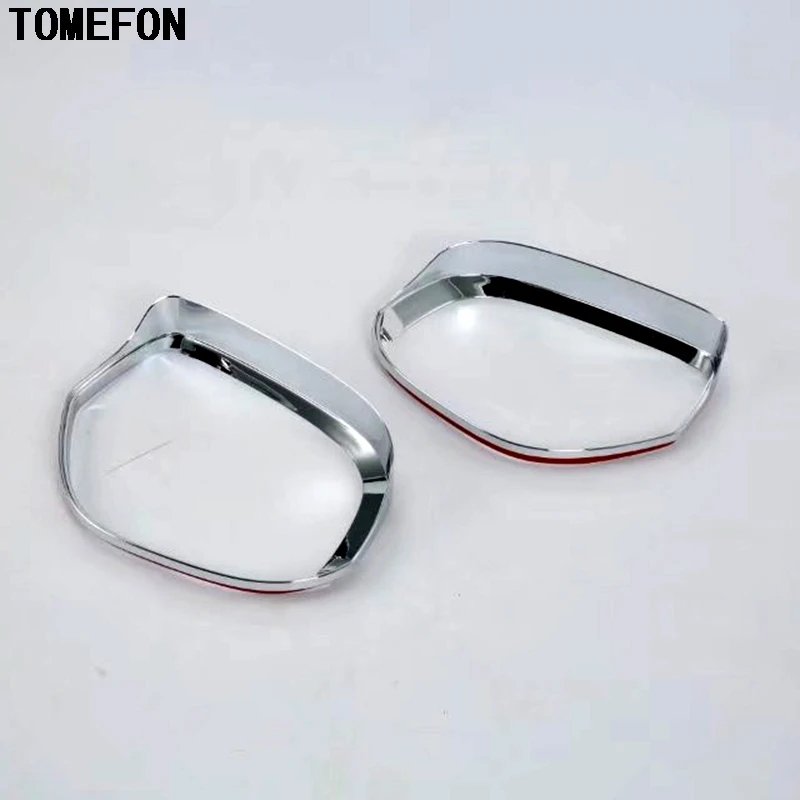 ABS Chrome Rearview Side Mirror Glass Rain Shield Sun Visor Shade Frame 2PCS/Set For Mitsubishi Outlander TOMEFON