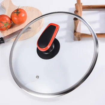 

Transparent toughened glass visual pot lid frying pan non stick stewpan wok pot cover kitchen cookware accessories oil proofing
