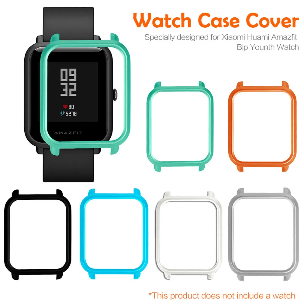 

Watch Frame Amazfit Bip Youth Smart Watch Protector Case Slim Colorful Frame PC Case Cover Protect Shell For Xiaomi Huami