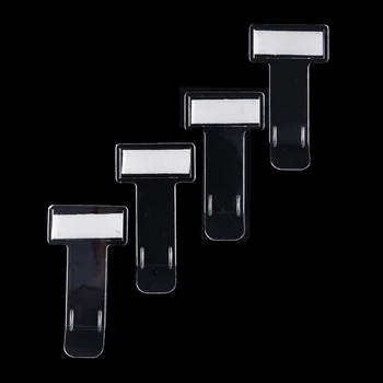 

4Pcs Useful Vehicle Car Parking Receipt Holder Display Ticket Adhesive Tape Permit Clip Card Holder Practical Sticker