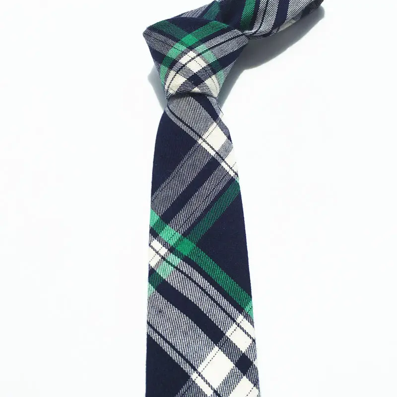 SHENNAIWE, хлопковый галстук, высокое качество, мужская мода, Повседневный, 6 см., ширина, узкий, корбаты, в клетку, на шею, галстуки, тонкие галстуки - Цвет: QM03