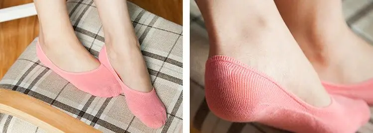 5 пар MS летние женские носки до голени ярких цветов Силиконовые невидимое нескользящее покрытие Носки хлопок Носки low cut бамбуковое волокно