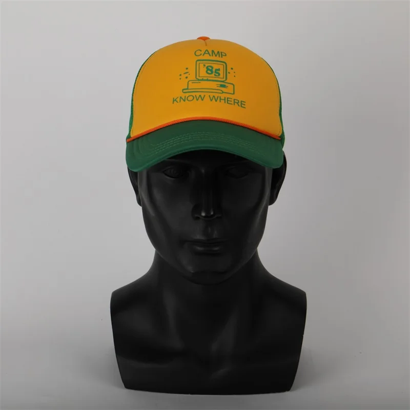 Cosplay&ware Stranger Things Dustin Cosplay Baseball Hat Adult Kids Inch Camp Know Where Green Yellow Cap -Zentai shop online HTB1b5hRXeP2gK0jSZFoq6yuIVXaR.jpg