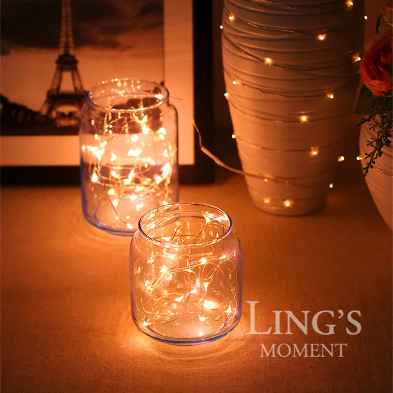 String Lights 5 Sets Of 20 Leds Super Bright Wire Rope String Lights 5 Sets Of 20 Leds Super Bright Wire Rope Battery Operated Ultra Thin Copper Bedroom Party Tree In Holiday Lighting From