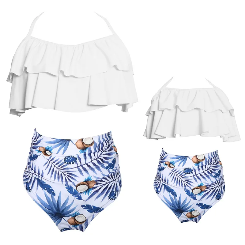 Keelorn/купальный костюм для мамы и дочки; одежда для купания «Мама и я»; Семейные комплекты; бикини; одежда для мамы и ребенка - Цвет: AX1012B