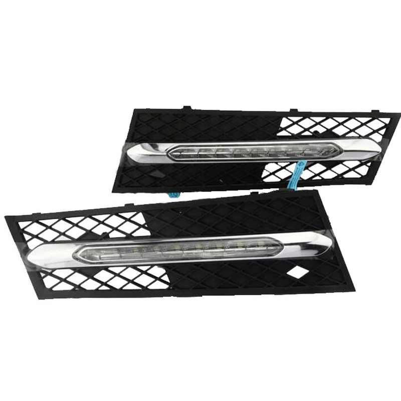

2PCS drl For BMWs F10 F18 5 series 520i 525i 530i 535i 2010 2011 2012 2013 LED DRL Daytime Running Light Daylight Fog Head lamp