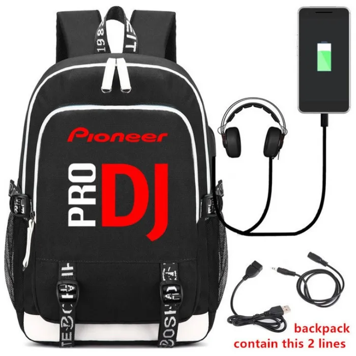 WISHOT Pioneer DJ PRO рюкзак на плечо для путешествий школьная сумка для подростков с usb зарядкой сумки для ноутбука - Цвет: NEW black