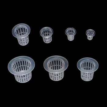 

Hydroponic colonization Mesh Pot Net Cup Basket Hydroponic Aeroponic Planting Grow Clone Nursery Plant Soilless 50 Pcs